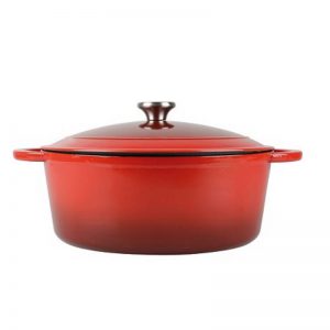 Braadpan rond - rood  - 9 liters