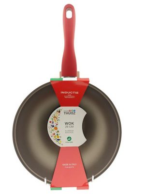 Thuisz Como Wok 28cm - Induction (Red Handle)