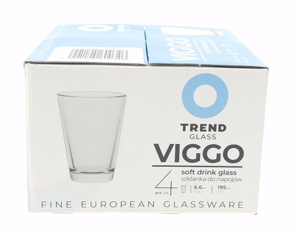 Trend glass - Viggo Soft drink glass  195ml - 4pcs - in photobox - Image 2