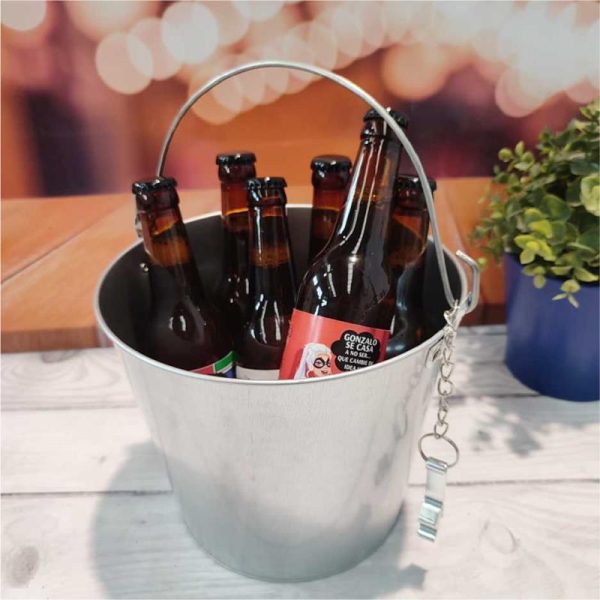 Tin Bucket - 6 liters-  with bottle opener – Bild 2