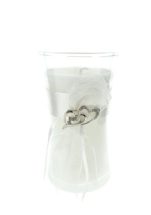 Wedding candle in glass - 14cm - Rose scent