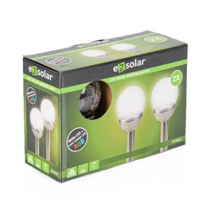 LED Solar gardenlight - 2 pieces  - Multicolor LED