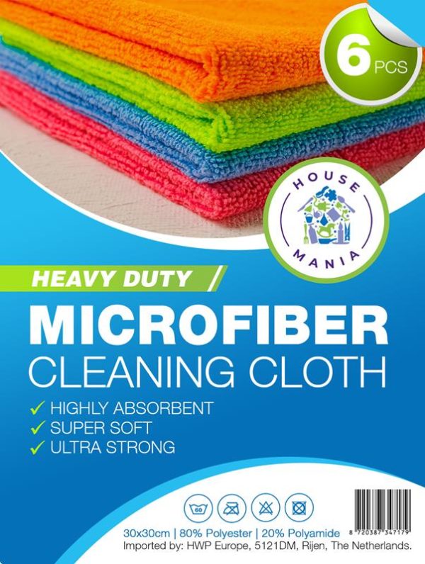 House Mania microfiber cloth - 30x30cm - 6 pack (7179)
