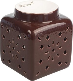 Burner Square Cut Out Bordeaux 10x10x12cm