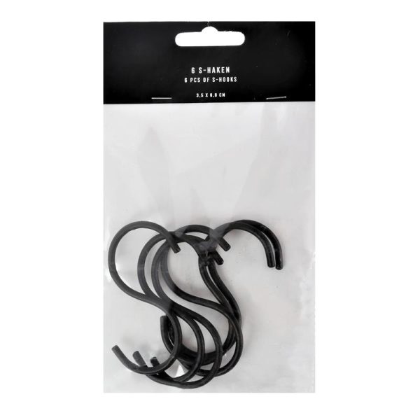 S-hook for wall rack - small - 6 pcs