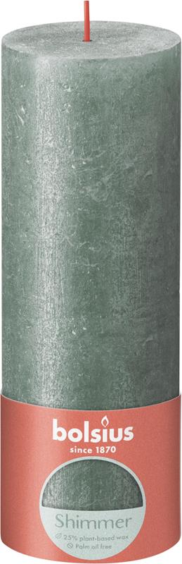 Bolsius Pillar Candle - 190/68 Shimmer Oxid Ble