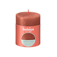 Bolsius Pillar Candle - 80/68 Shimmer AMBER