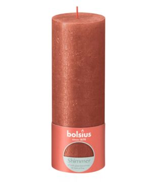 Bolsius Pillar Candle - 190/68 Shimmer AMBER