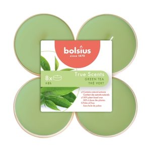 Bolsius Tea lights MAXI - 8hr - 8pcs - Green Tea
