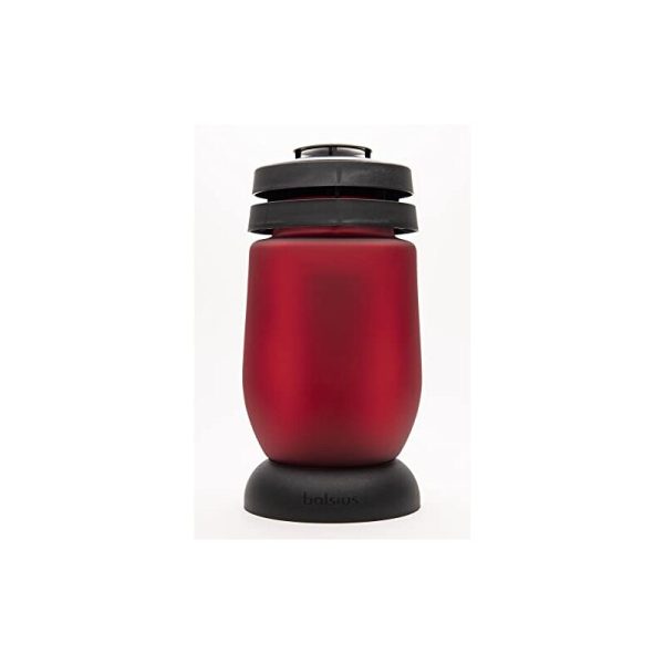 Bolsius - Lantern Glass - 3 S satin Red/Black