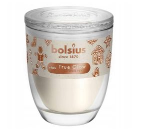 Bolsius Candle in glass with lid - 120/100 Cookie Fever - Nougat