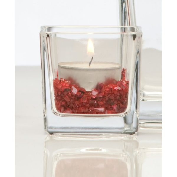 Candle holder glass - rectangular - H 60 x D 60 - Image 2