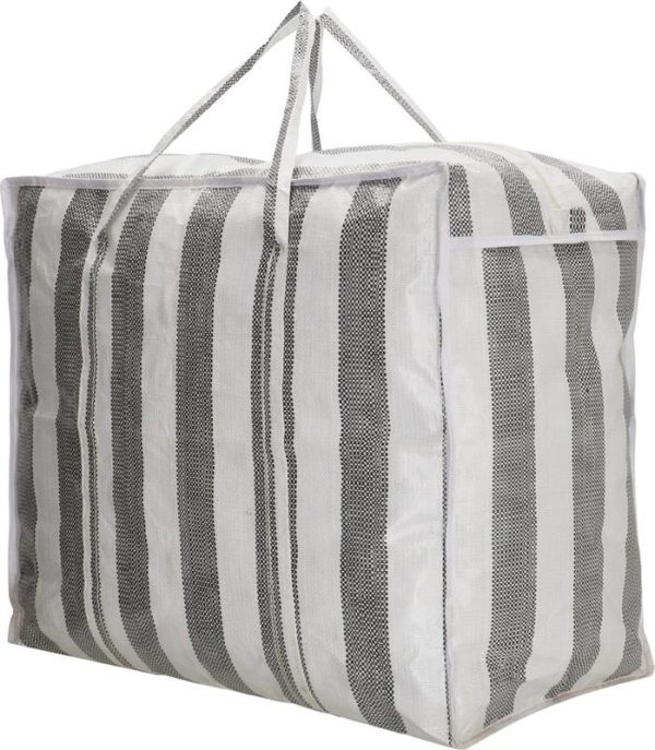 Jumbo Shopping bag XL - 58x30x48cm Black White - Afbeelding 2