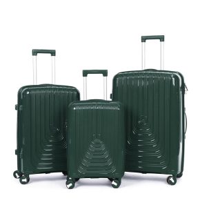 Suitcase Set of 3 - Green- lock and double wheels