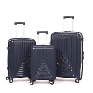 Suitcase Set of 3 - Dark Grey- lock and double wheels