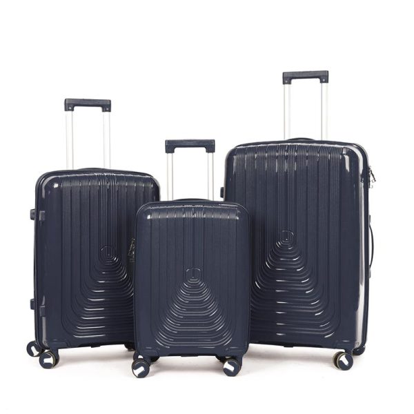 Suitcase Set of 3 - Dark Grey- lock and double wheels