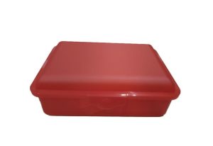 Plastic storage container - 19x14x6cm - Red
