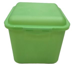 Plastic Storage container -12x12x12cm- Lime