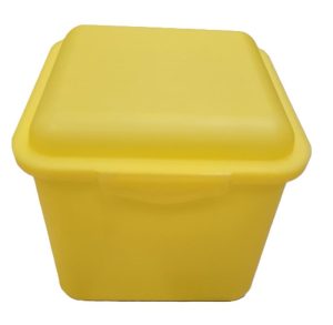 Plastic Storage container -12x12x12cm- Yellow