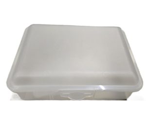 Plastic storage container - 19x14x6cm - Transparent