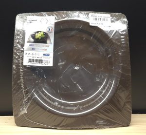 Plastic plate chocolate s/8