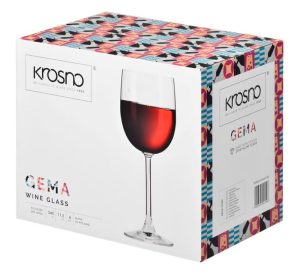 KROSNO GEMA Wine glass - 340ml S/6