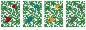 Teatowel - 50x70 Design Art Green - 100% Cotton - 230gr/m2