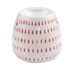 Burner White with red stripes 10.5x10.5x11.5cm (808576)