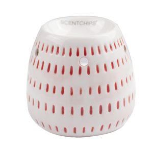 Burner White with red stripes 10.5x10.5x11.5cm (808576)