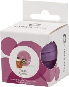 Creascents waxmelts - set van 6 -Musk & Flowers pre-packed
