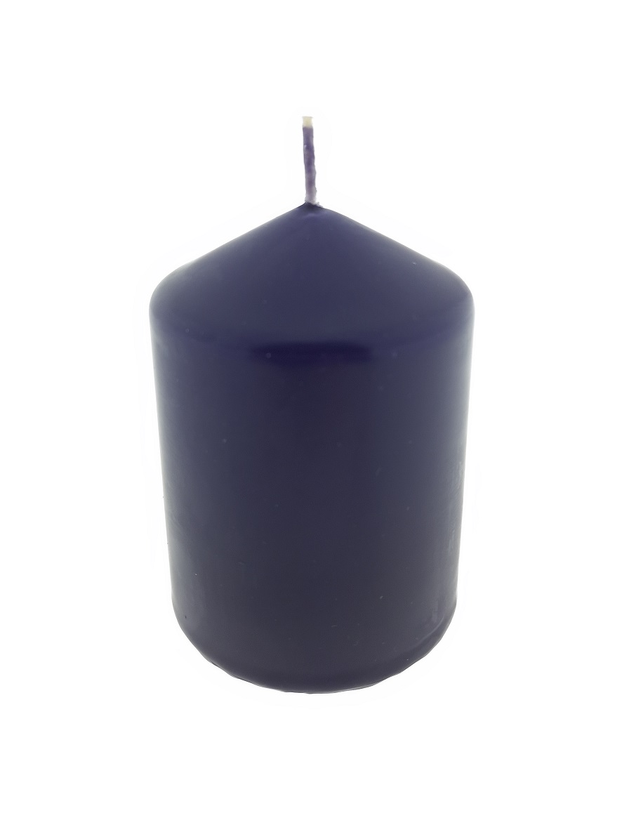 Pillar candle purple - 10x7cm / 254 gram