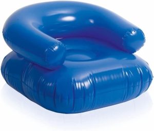 Opblaasbare stoel met armleuning -  70x45x70cm - Blauw