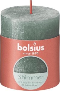 Bolsius Pillar Candle - 80/68 Shimmer Oxid Blue