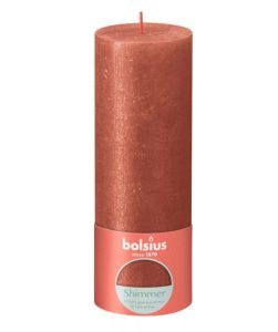 Bolsius Pillar Candle - 190/68 Shimmer AMBER