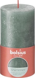 Bolsius Pillar Candle - 130/68 Shimmer Oxid Blue