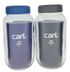 C:ART Jar with lid 1500 ML - color assorti