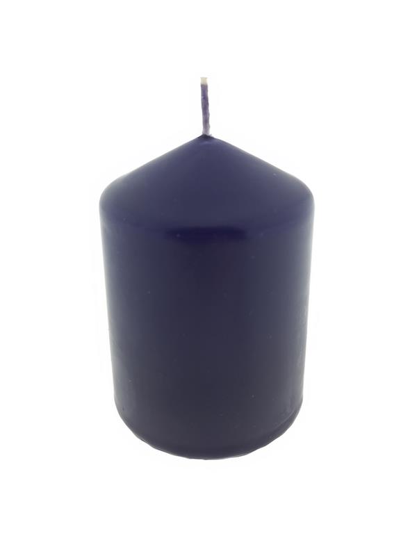 Pillar candle purple - 10x7cm / 254 gram - obrazek 2