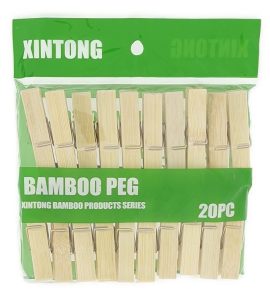 Bamboo clips Small - 6.1cm - 20 pcs