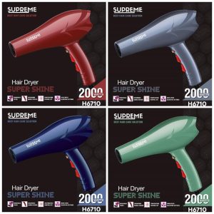Supreme Hairdryer H6710 - 4 Color assorti