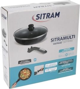 Sitram deep fry pan 28cm - with lid and detachable grip