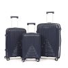 Suitcase Set of 3 - Dark Grey- lock and double wheels