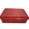 Plastic storage container - 19x14x6cm - Red