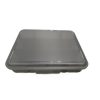 Plastic Pills Storage box - Black steel 16x13.5x3.5cm