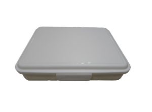 Plastic Pills Storage box - White 16x13.5x3.5cm