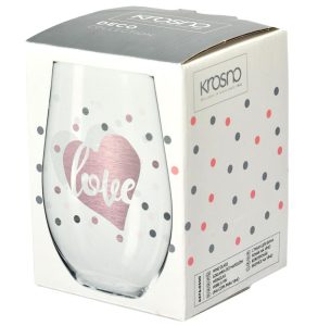 KROSNO Decorated glass - Just Love - 500ml
