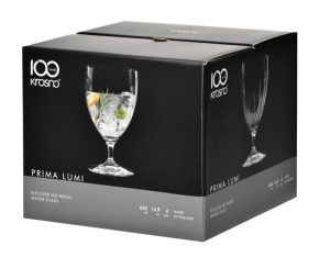 KROSNO PRIMA LUMI Water glass - 440ml S/4
