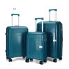Suitcase set of three - Vertical stripes - PP702 - Blue