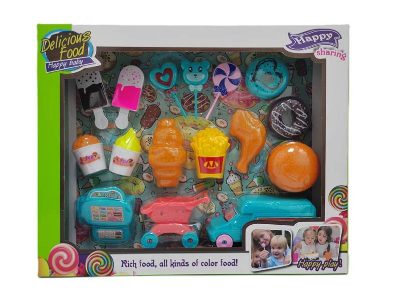DN7601-3T Toys Hamburg And Ice Cream Set