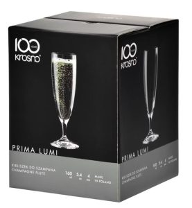 KROSNO PRIMA LUMI Champagne flute - 160ml s/4