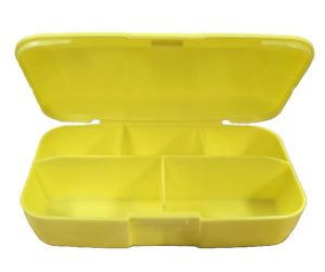 PillMaster Pill Storage Box Small - Yellow - 12.5x7.5x3cm